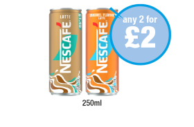 Nescafe Latte, Caramel - Any 2 for £2 at Premier