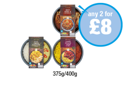 Pro Cuisine Beef Ragu, Thai Green Curry, Lamb Rogan Josh - Any 2 for £8 at Premier