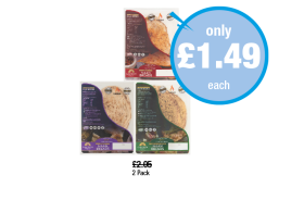 Clay Oven Naan Breads Spicy, Plain, Garlic & Coriander - Now Only £1.49 at Premier