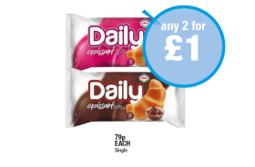 Daily Croissant Strawberry, Chocolate - Any 2 for £1 at Premier