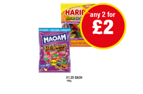 Haribo Four Skeletons, Halloween Mixx - Any 2 for £2 at Premier