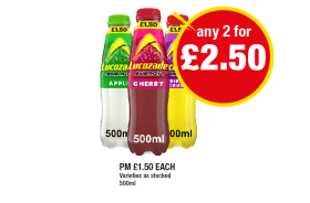 Lucozade Apple, Cherry, Caribbean Crush - Any 2 for £2.50 at Premier