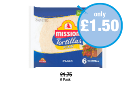 Mission Tortillas Plain - Now Only £1.50 at Premier