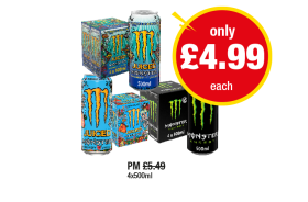 Monster Juiced Monster Aussie Lemonade, Mango Loco, Original - Now Only £4.99 at Premier