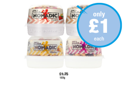 Nomadic Strawberry, Double Choc, Chocolate & Honeycomb, Blackcurrant & Blueberry - Now Only £1 at Premier