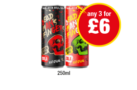 Dead Man's Fingers Spiced Rum Cola, Cherry Rum Cola - Any 3 for £6 at Premier