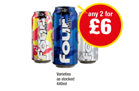 Four Loko Strawberry Lemonade, Blue, White - Any 2 for £6 at Premier