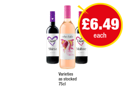 I Heart Wines Shiraz, Malbec, Echo Falls Rosé - Now Only £6.49 at Premier