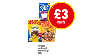 Kellogg's Pop Tarts, Pokemon, Crunchy Nut Granola - Now Only £3 at Premier