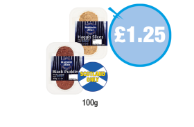 Malcolm Allan Black Pudding, Haggis Slice - Now Only £1.25 at Premier