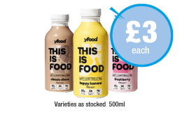 Yfood This Is Food Classic Choco, Happy Banana, Fresh Berry - Now Only £3 at Premier