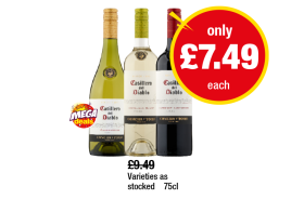 CHRISTMAS MEGA DEAL: Casillero Del Diablo Chardonnay, Sauvignon Blanc, Cabernet Sauvignon - Now Only £7.49 each at Premier