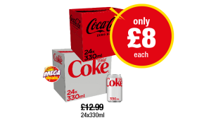 CHRISTMAS MEGA DEAL: Coca Cola Zero Sugar, Diet Coke - Now Only £8 each at Premier