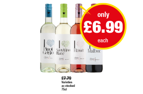 I Heart Wines Pinot Grigio, Sauvignon Blanc, Rosé, Malbec - Now Only £6.99 each at Premier