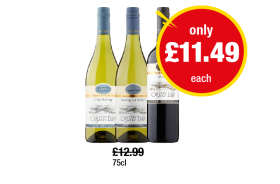 Oyster Bay Chardonnay, Sauvignon Blanc, Merlot - Now Only £11.49 each at Premier