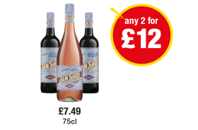 Jam Shed Shiraz, Rose, Malbec - Any 2 for £12 at Premier