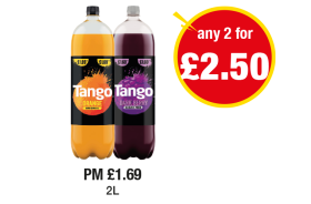 Tango Orange Original, Dark Berry Sugar Free - Any 2 for £2.50 at Premier
