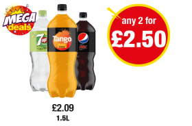 7up Free, Tango Orange Original, Pepsi Max - Any 2 for £2.50 at Premier
