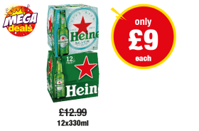 Heineken, Silver - Was £12.99 - Now only £9 each at Premier