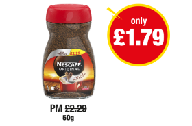 Nescafe Original - Was PM £2.29 - Now only £1.79 each at Premier
