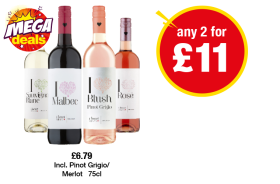 I Heart Sauvignon Blanc, Malbec, Blush Pinot Grigio, Rose - £6.79 each or Any 2 for £11 at Premier