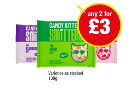 Candy Kittens Smittens Blueberry, Sour, Strawberry - Any 2 for £3 at Premier
