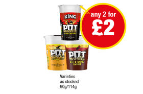 Pot Noodle Bombay Bad Boy, Original Curry, Beef & Tomato - Any 2 for £2 at Premier