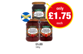 Scotland Only: Mackay's Preserves Blackcurrant, Strawberry, Raspberry - Now Only £1.75 at Premier