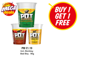 MEGA DEAL: Pot Noodle Chicken & Mushroom, Beef & Tomato, Original Curry - Buy One Get One Free at Premier